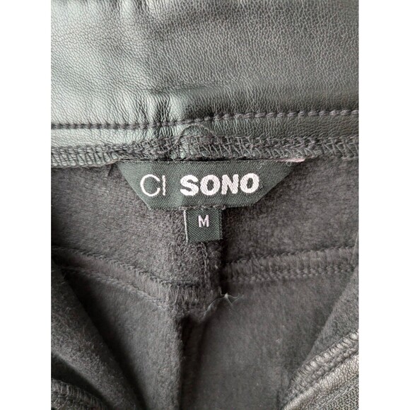 CI  SONO - FAUX LEATHER STRETCH PANTS - SIZE M - BLACK - Picture 2 of 3